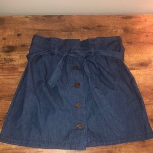 Button Front Mini Skirt from Francesca’s